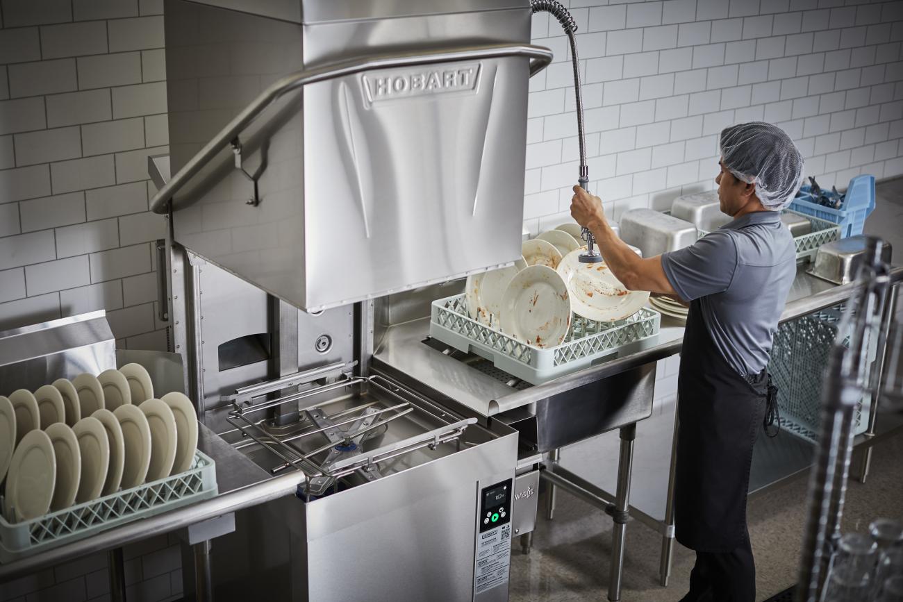 Hobart AM16SCB Door Type Commercial Dishwasher Hobart